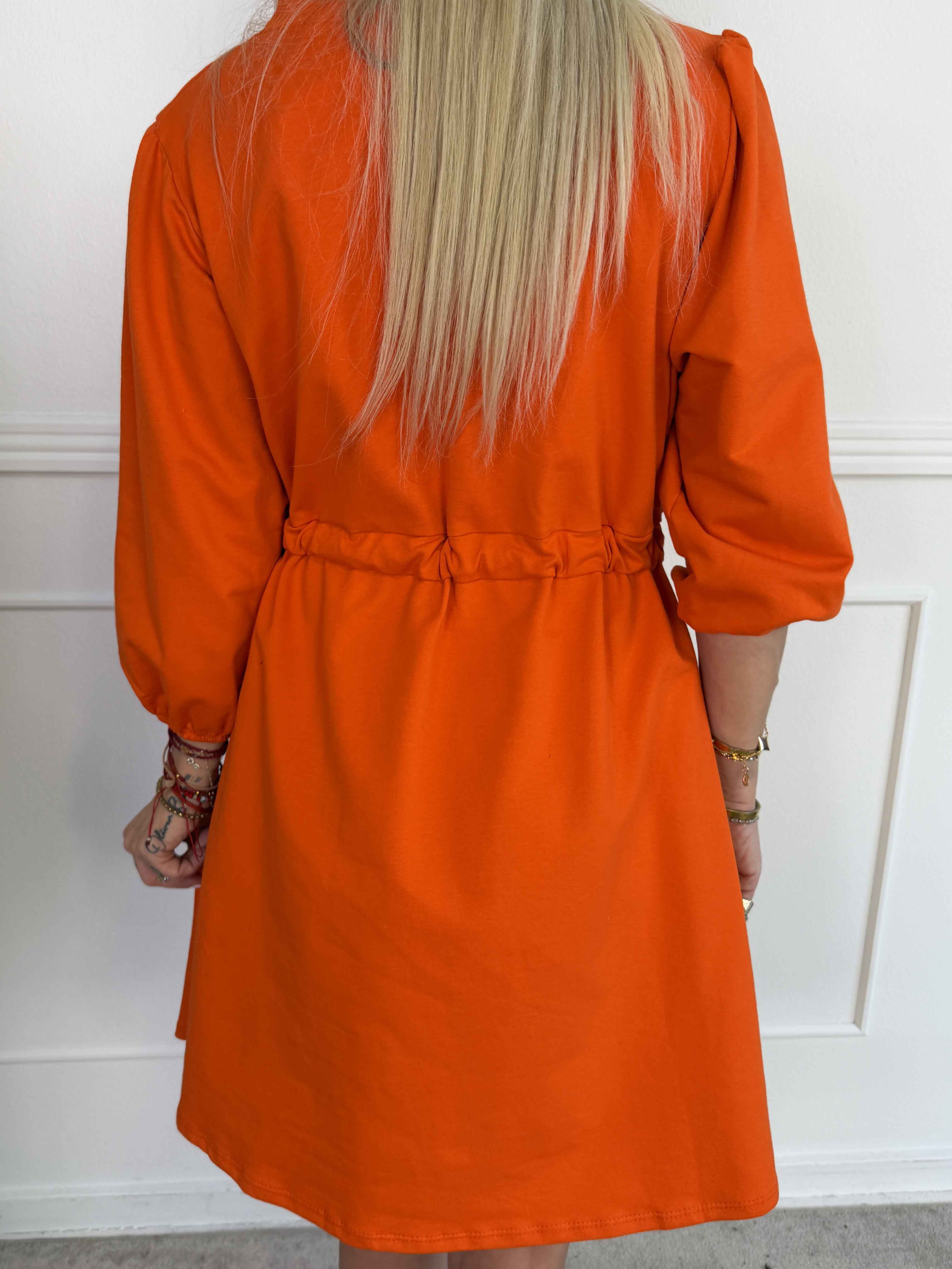 Skyler - Joggingkjole i bomuld med bånd i taljen